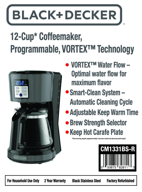 B&D CM1331BS 12cup Coffeemaker